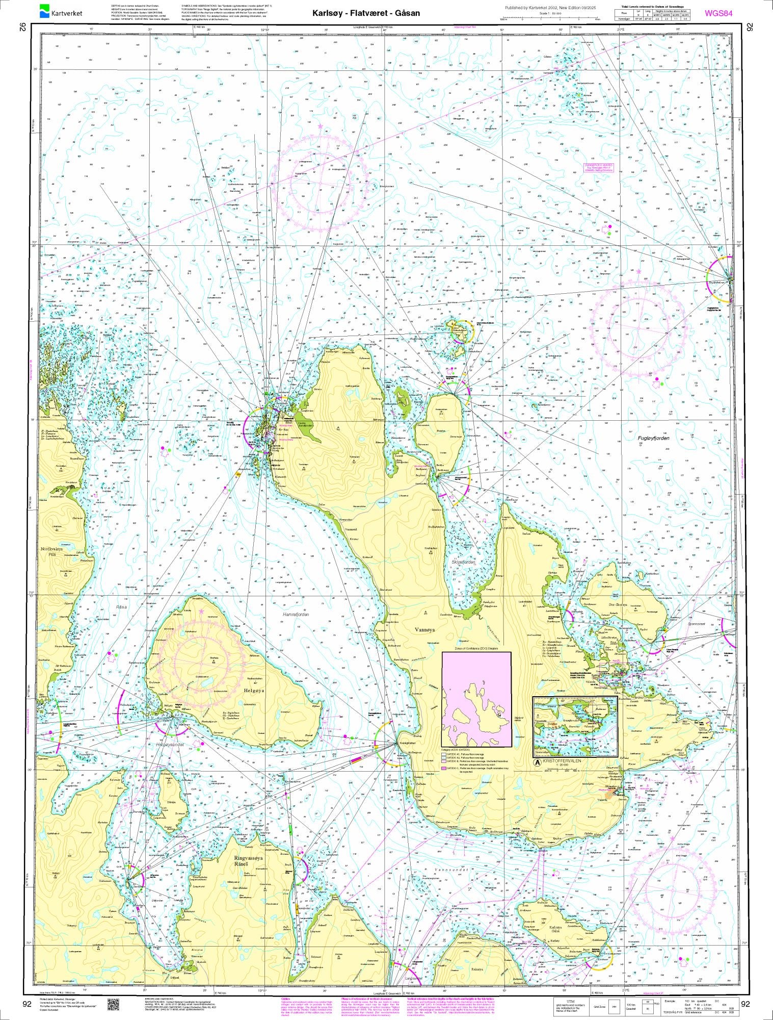 Karlsøy - Flatværet - Gåsan - 92 - Norway Kartverket Nautical Charts