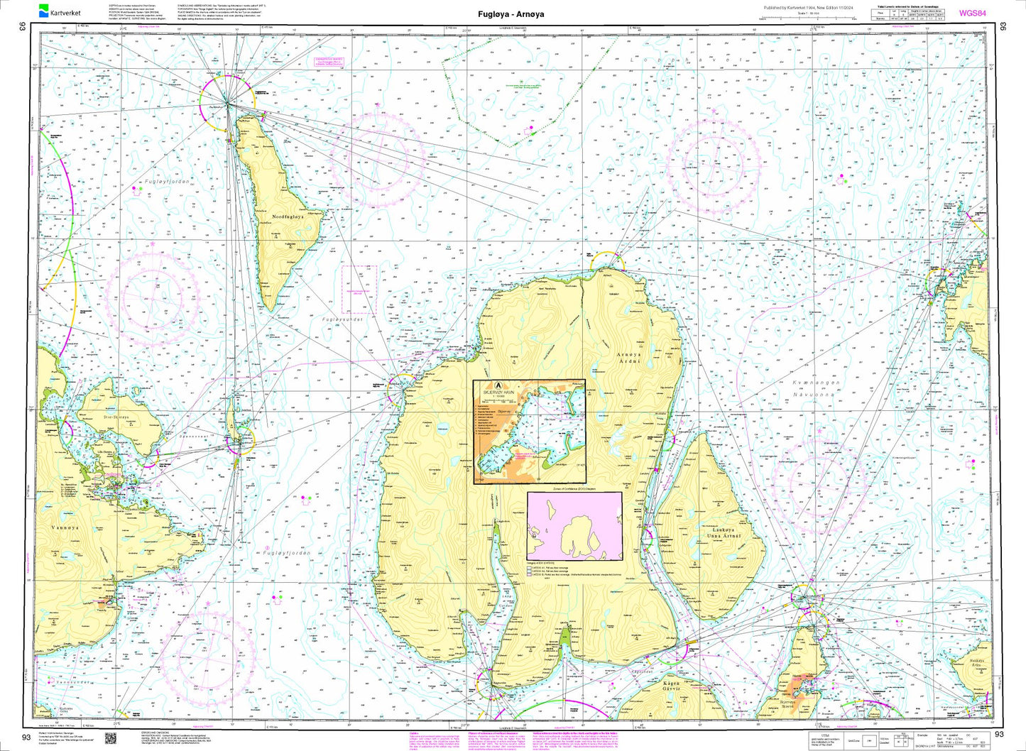 Fugløya - Arnøya - 93 - Norway Kartverket Nautical Charts