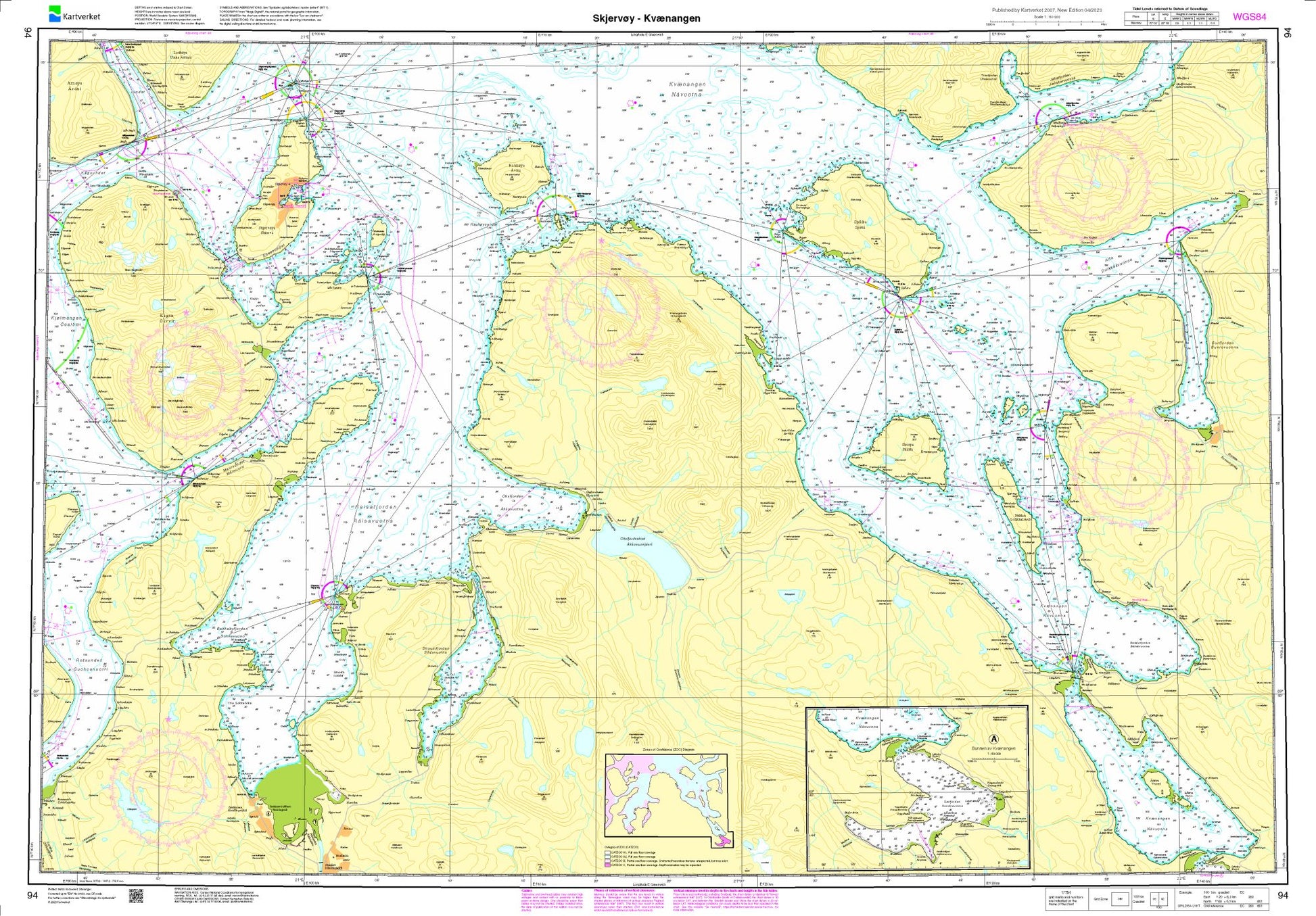 Skjervøy - Kvænangen - 94 - Norway Kartverket Nautical Charts
