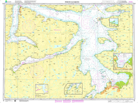 Altafjorden og Langfjorden - 96 - Norway Kartverket Nautical Charts
