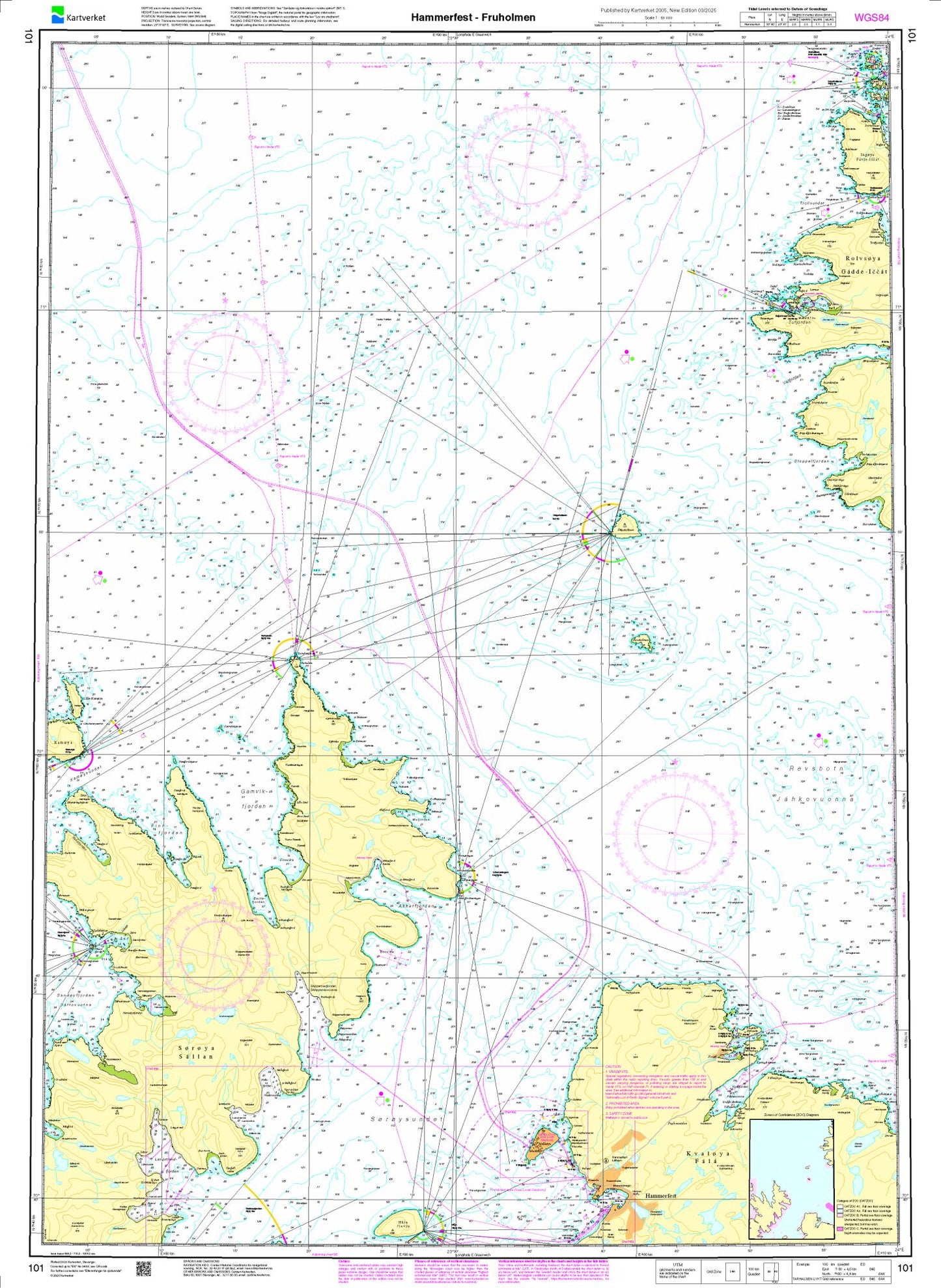 Hammerfest - Fruholmen - 101 - Norway Kartverket Nautical Charts