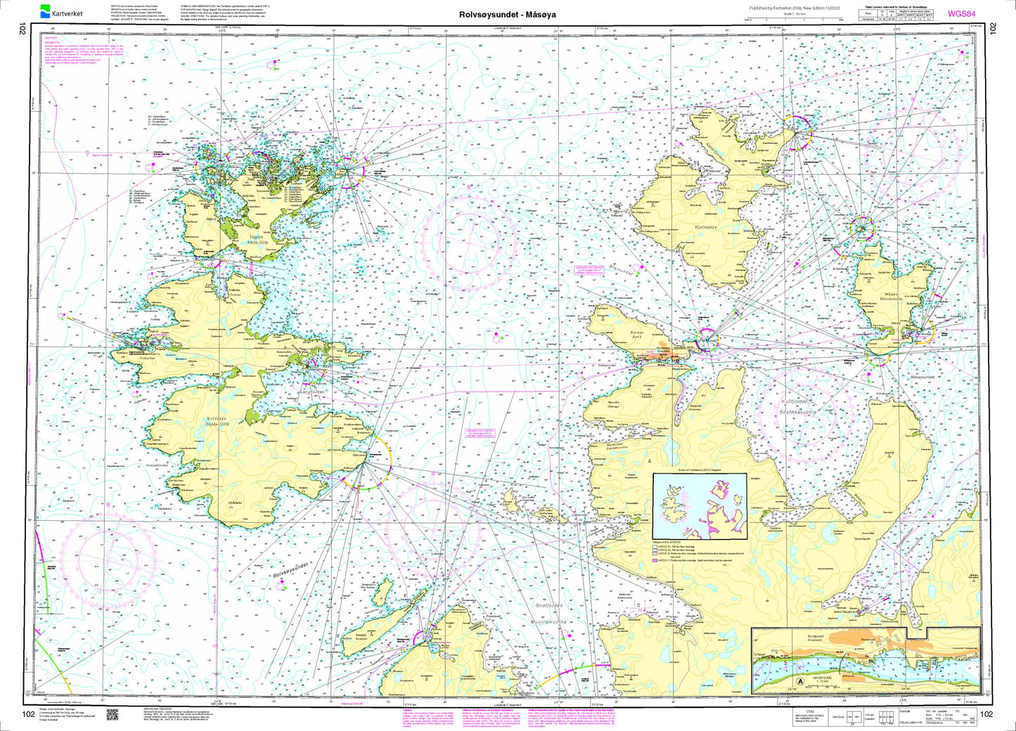 Rolvsøysundet - Måsøya - 102 - Norway Kartverket Nautical Charts
