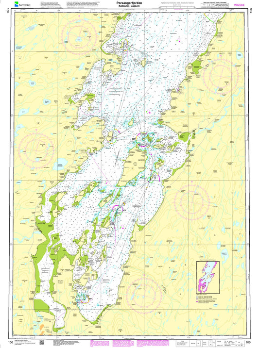 Porsangerfjorden, Kistrand - Lakselv - 106 - Norway Kartverket Nautical Charts