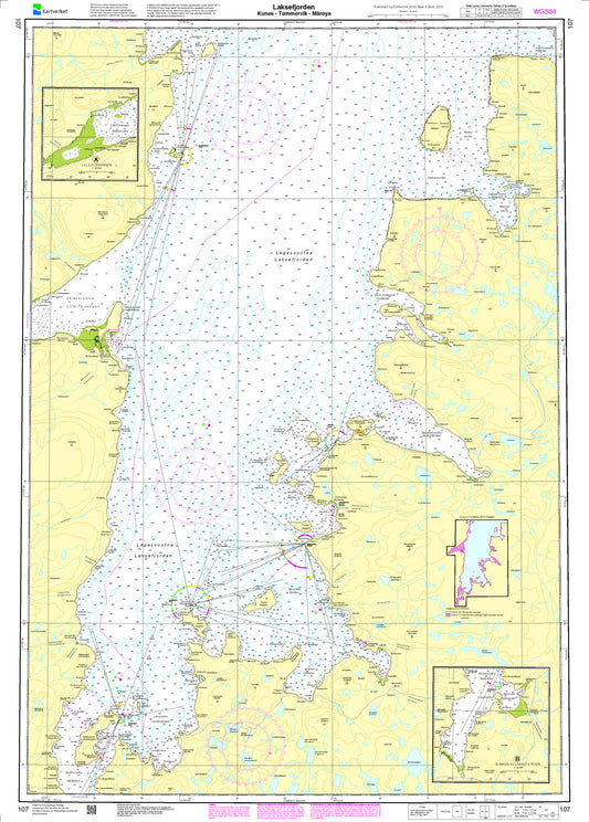 Laksefjorden, Kunes - Tømmervik - Mårøya - 107 - Norway Kartverket Nautical Charts