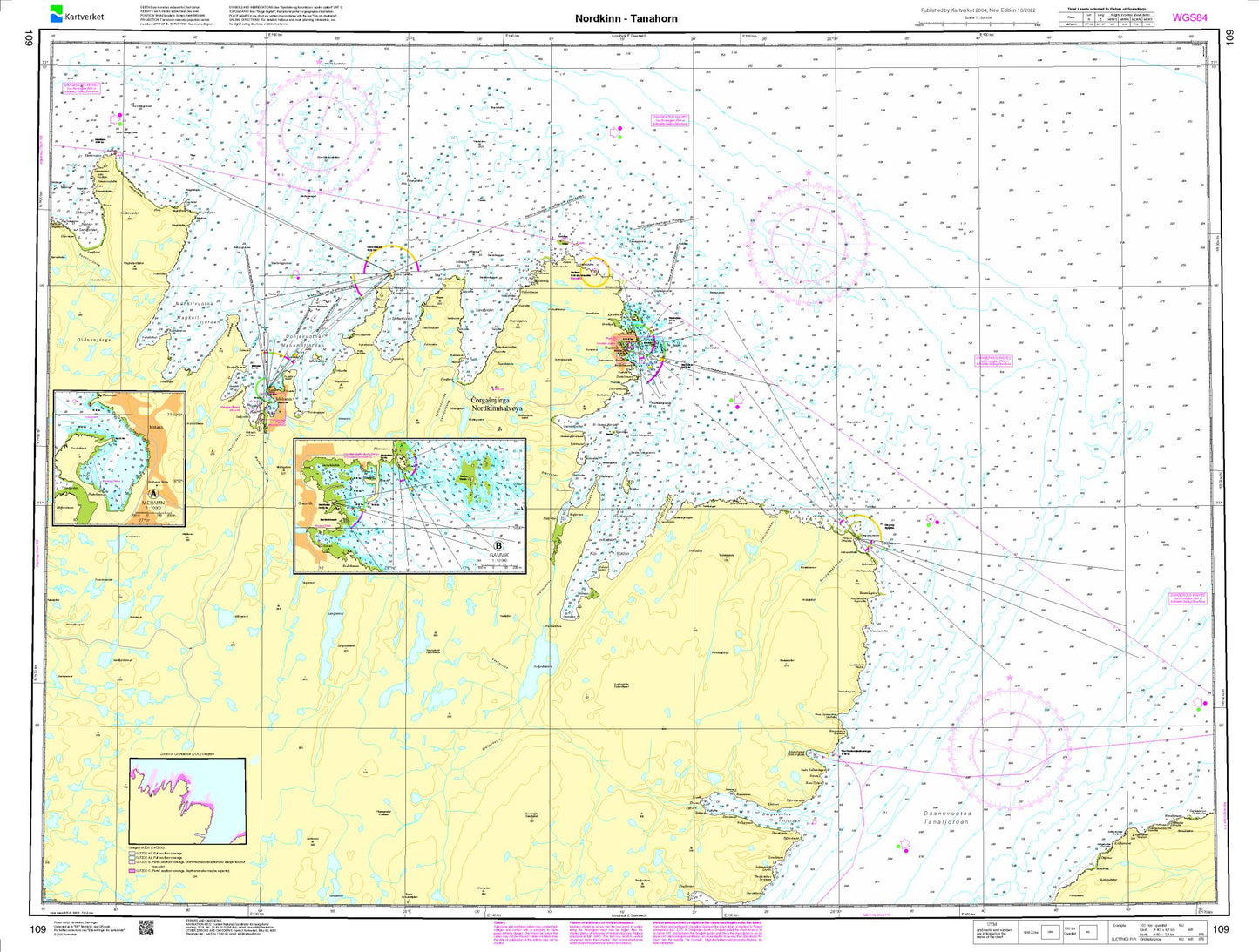 Nordkinn - Tanahorn - 109 - Norway Kartverket Nautical Charts
