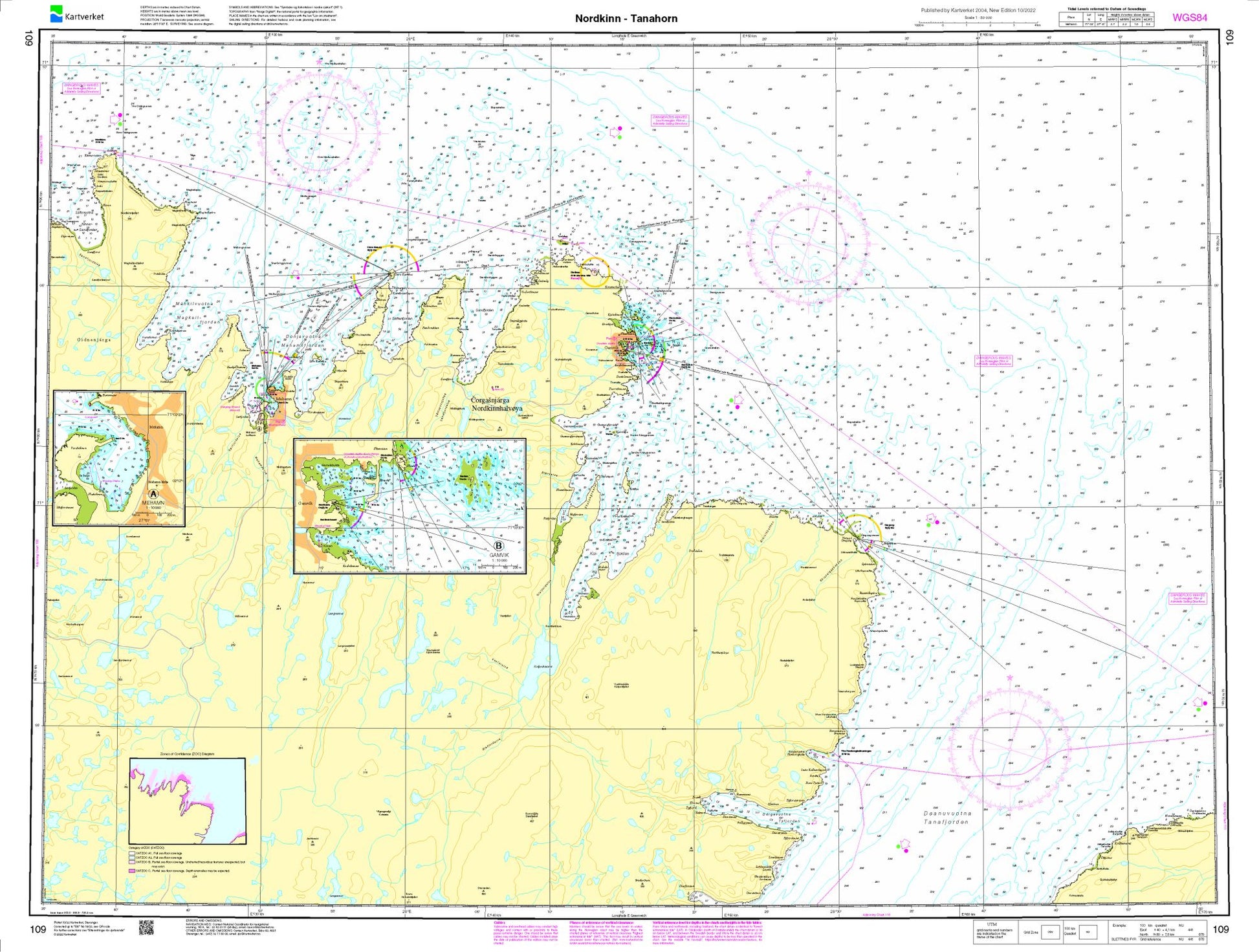 Nordkinn - Tanahorn - 109 - Norway Kartverket Nautical Charts