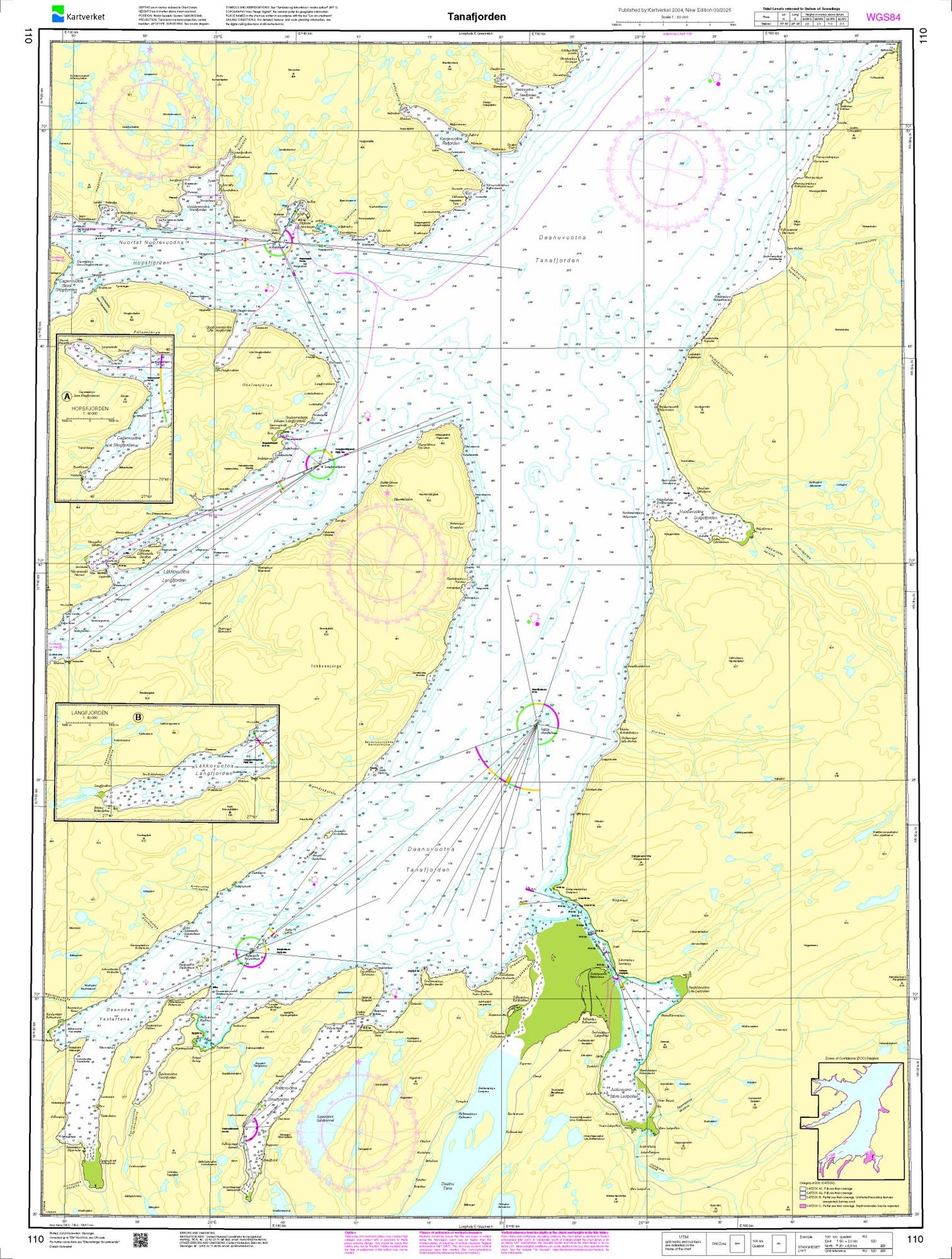 Tanafjorden - 110 - Norway Kartverket Nautical Charts