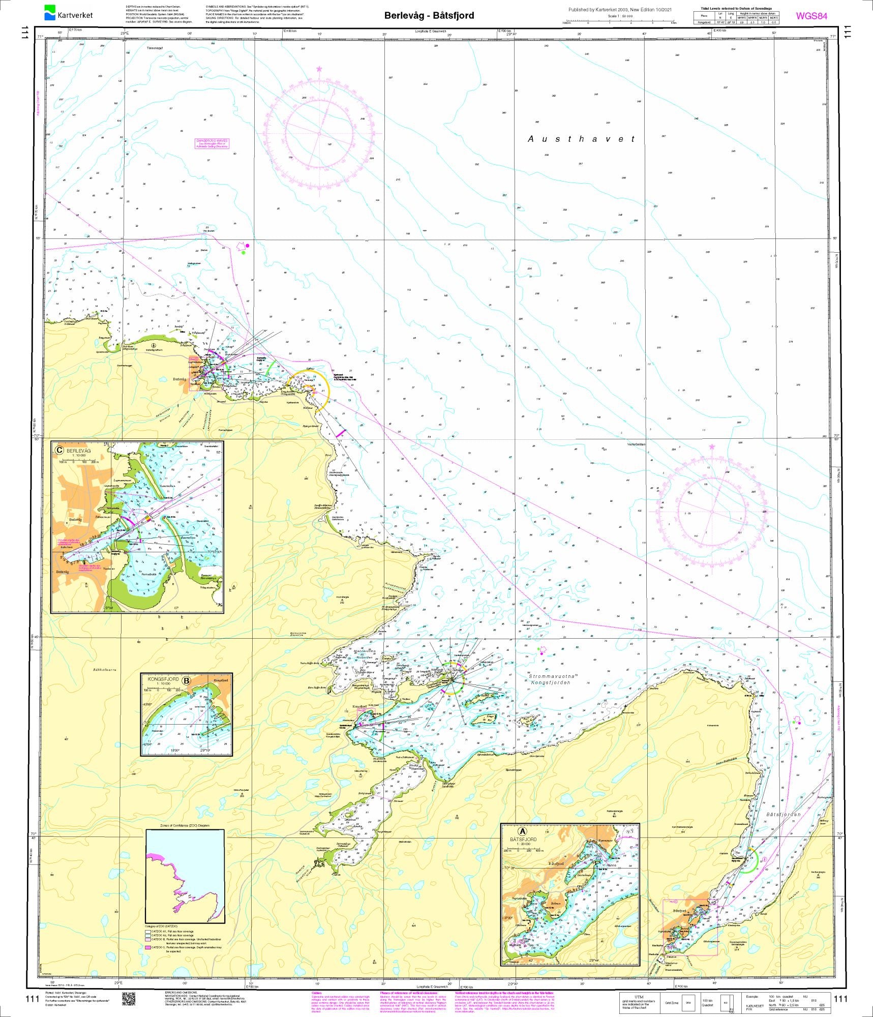 Berlevåg - Båtsfjord - 111 - Norway Kartverket Nautical Charts