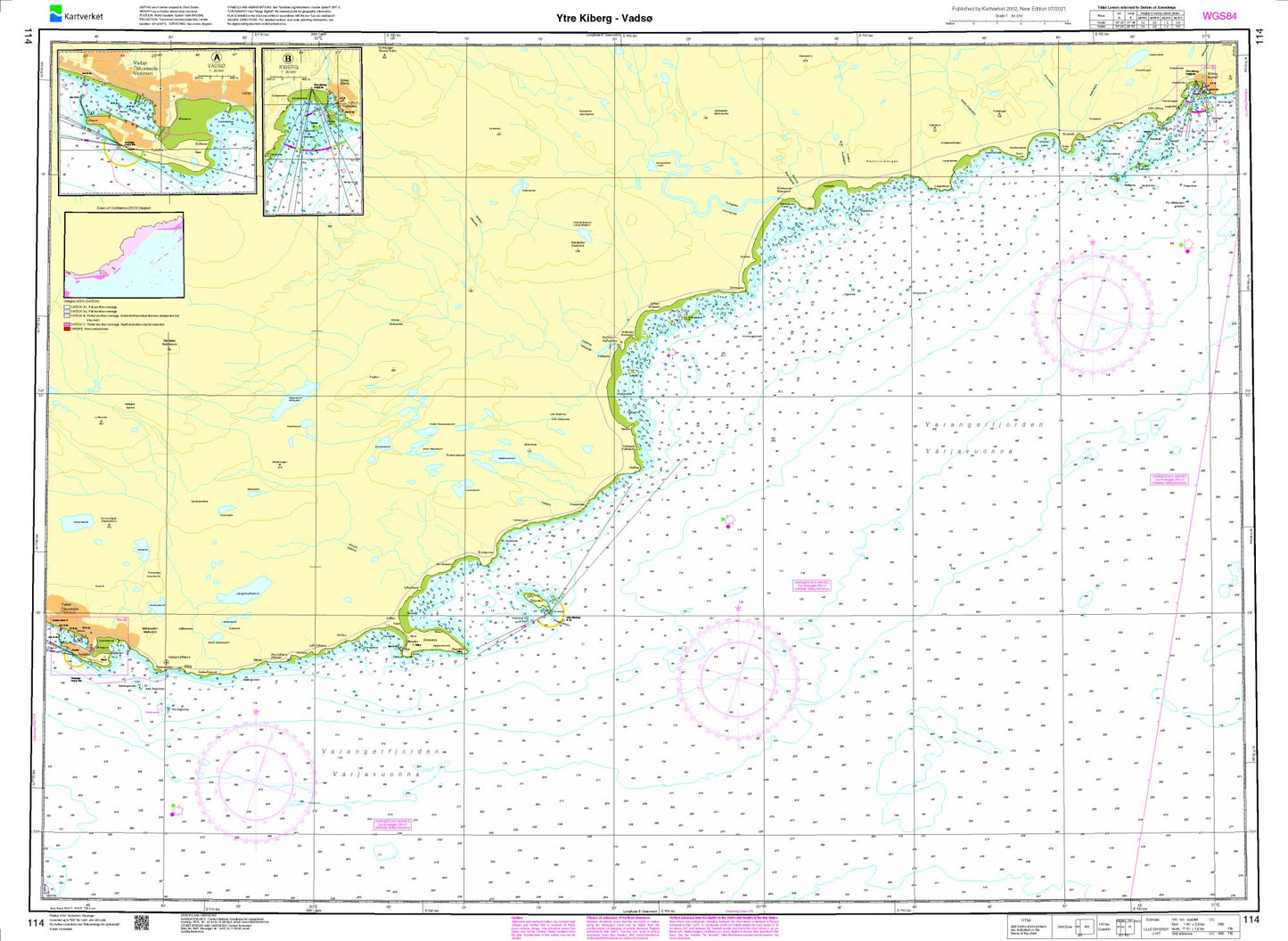 Ytre Kiberg - Vadsø - 114 - Norway Kartverket Nautical Charts