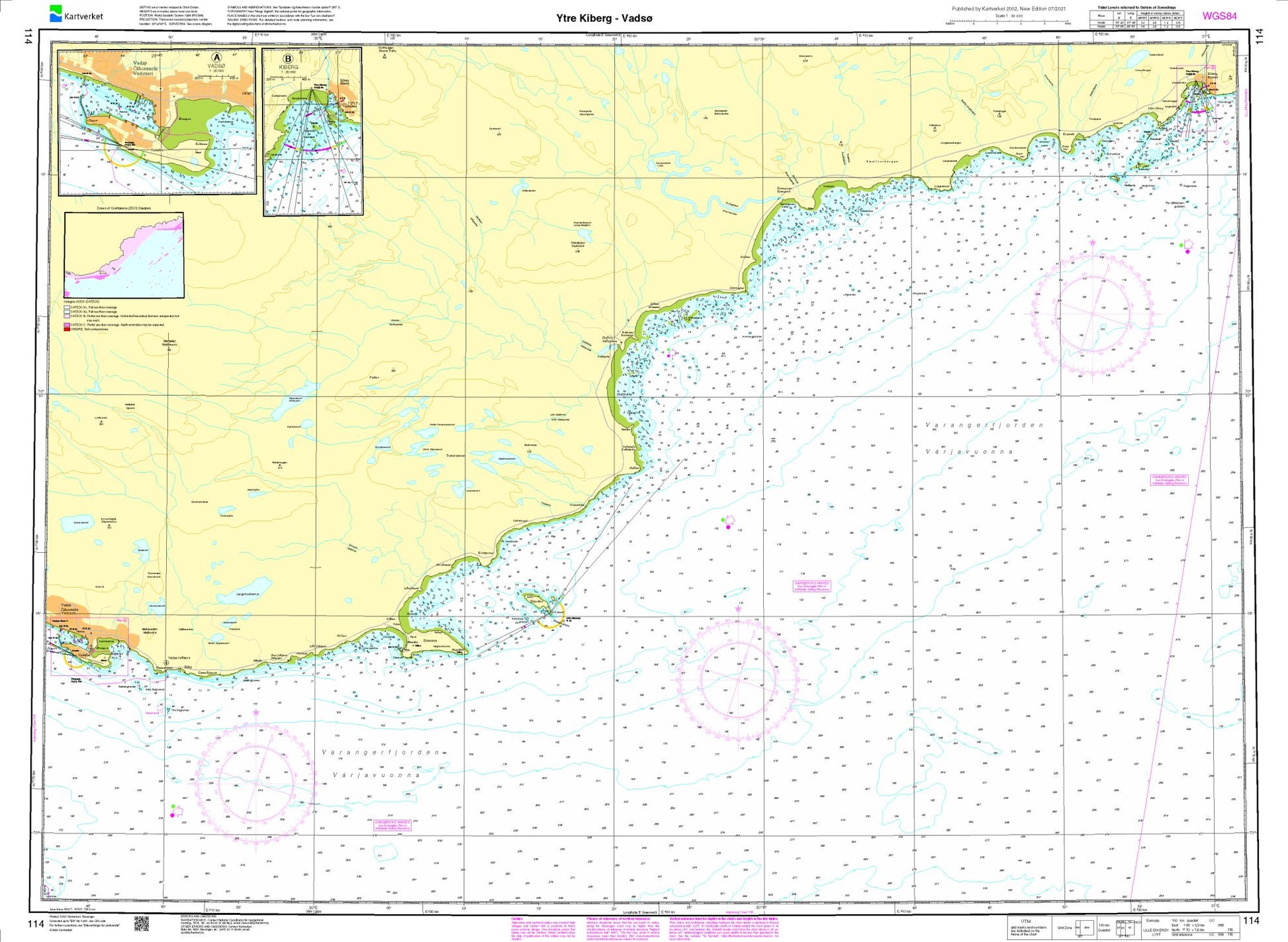 Ytre Kiberg - Vadsø - 114 - Norway Kartverket Nautical Charts