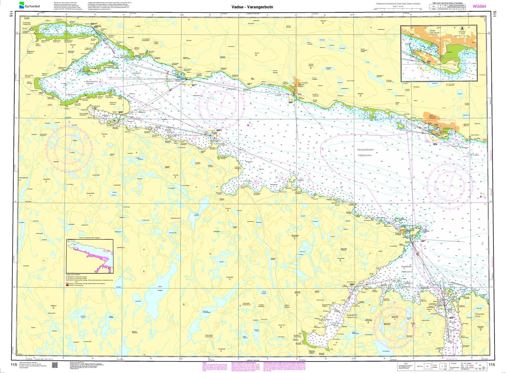 Vadsø - Varangerbotn - 115 - Norway Kartverket Nautical Charts