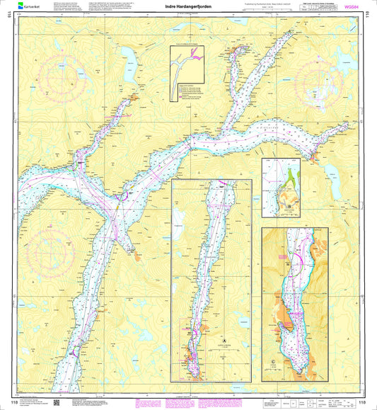 Indre Hardangerfjorden - 118 - Norway Kartverket Nautical Charts
