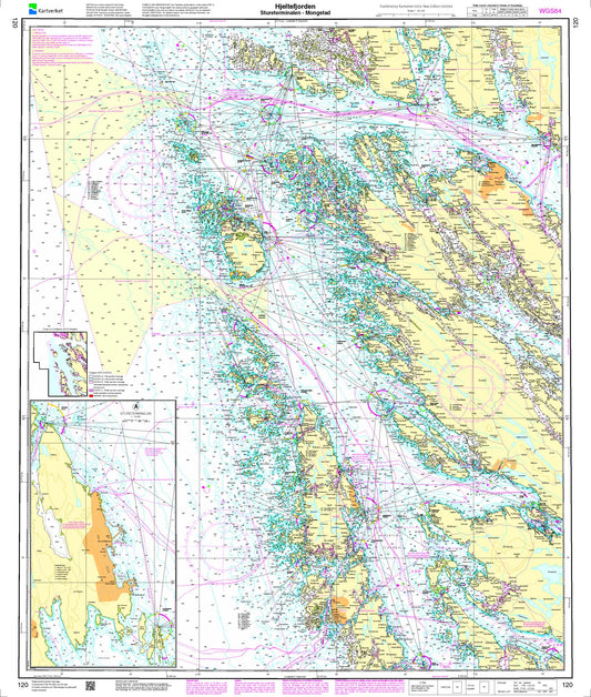 Hjeltefjorden. Stureterminalen - Mongstad - 120 - Norway Kartverket Nautical Charts