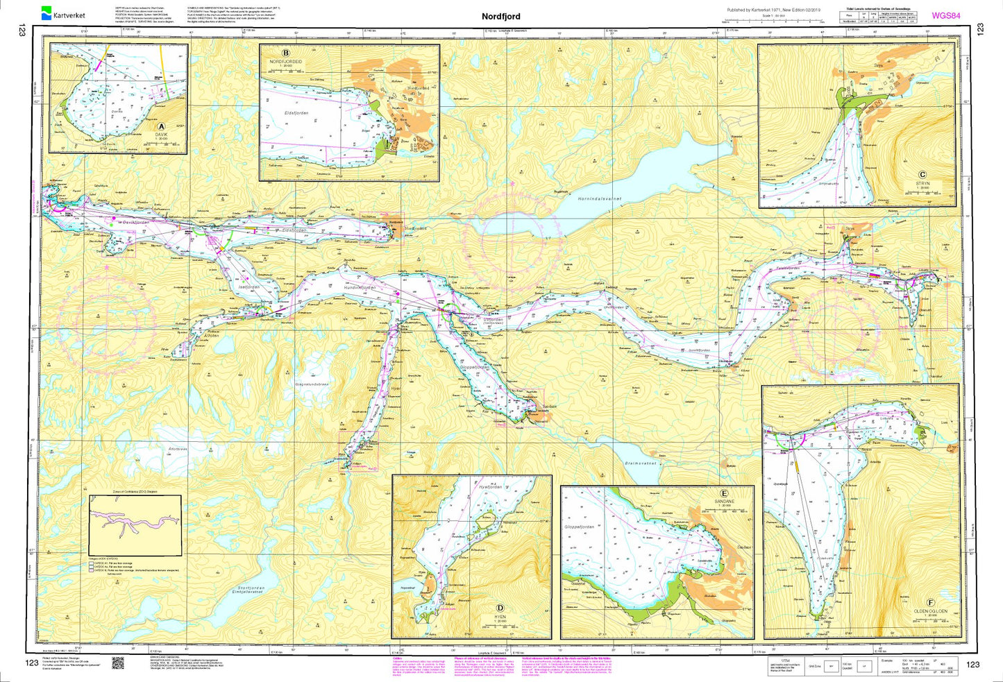 Nordfjord - 123 - Norway Kartverket Nautical Charts