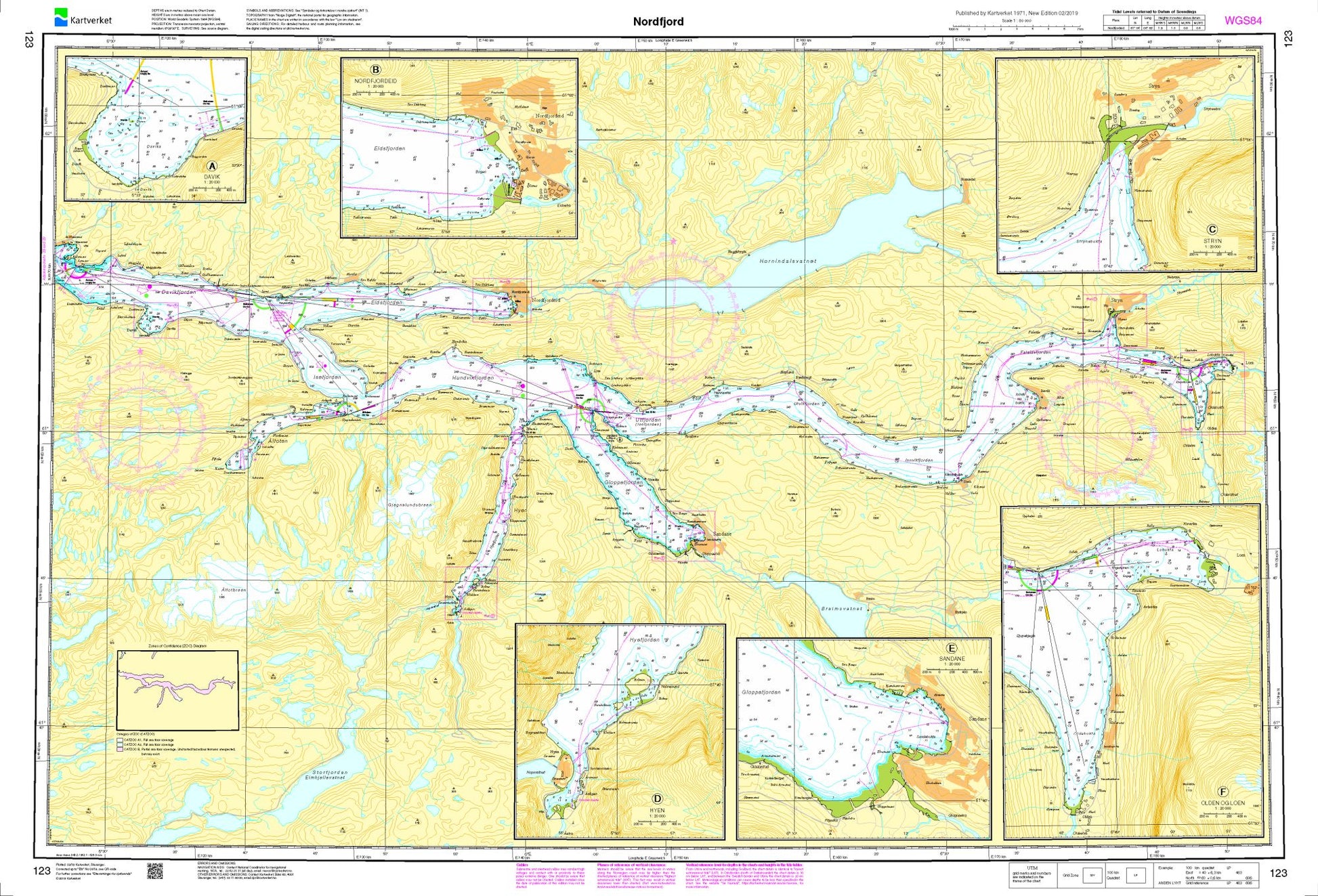 Nordfjord - 123 - Norway Kartverket Nautical Charts