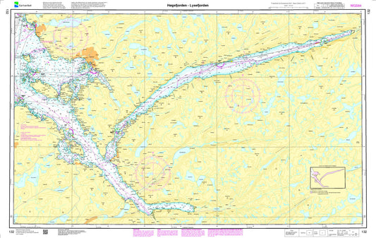 Høgsfjorden - Lysefjorden - 132 - Norway Kartverket Nautical Charts