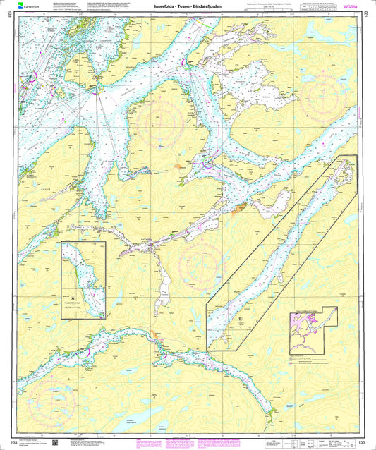 Innerfolda - Tosen - Bindalsfjorden - 133 - Norway Kartverket Nautical Charts