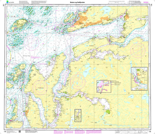Beiarn og Saltfjorden - 136 - Norway Kartverket Nautical Charts