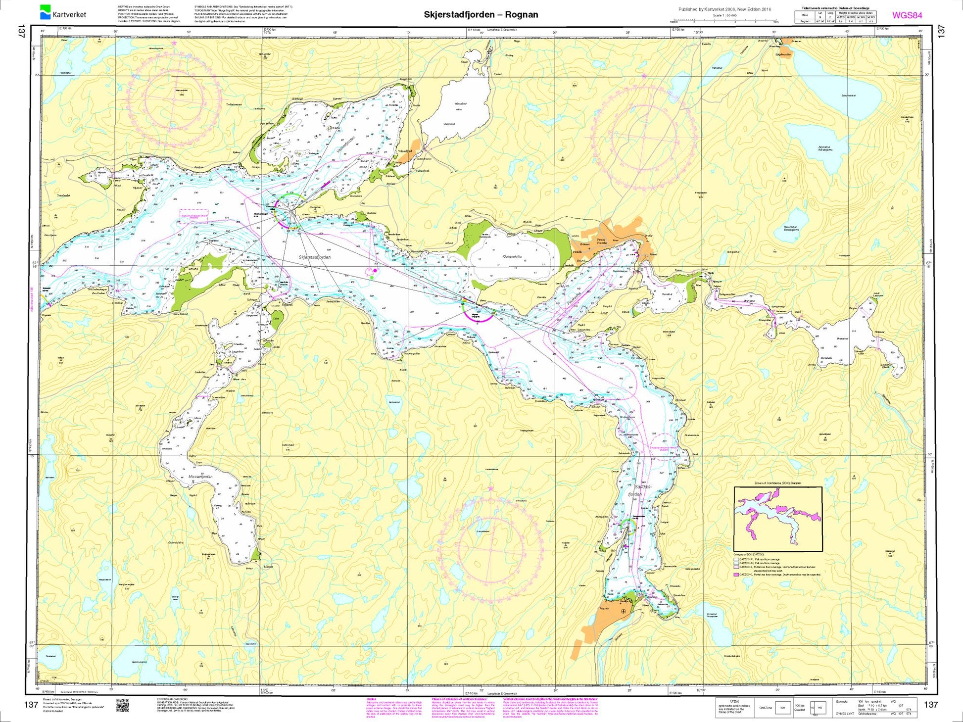 Skjerstadfjorden - Rognan - 137 - Norway Kartverket Nautical Charts