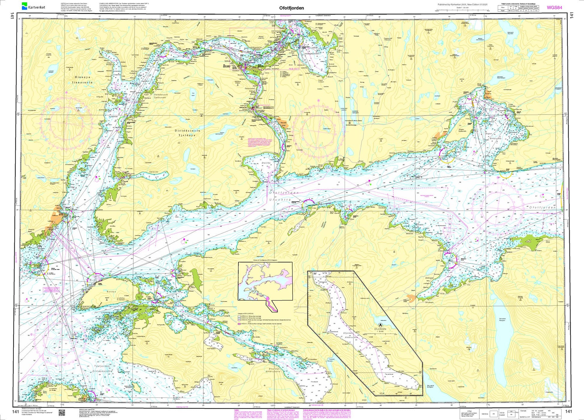 Ofotfjorden - 141 - Norway Kartverket Nautical Charts