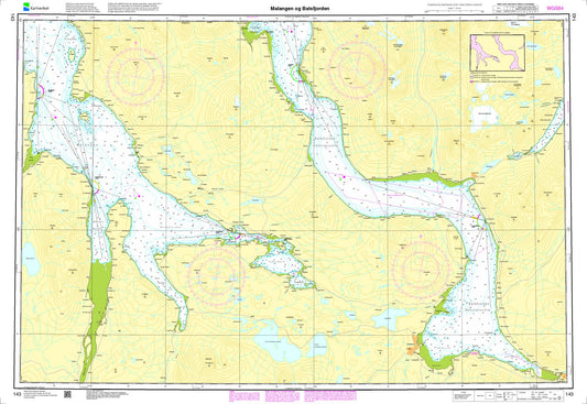Malangen og Balsfjorden - 143 - Norway Kartverket Nautical Charts