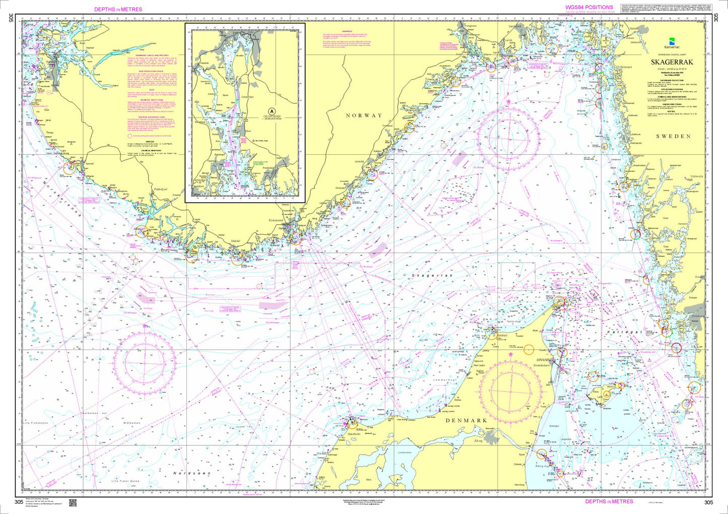Skagerrak - 305 - Norway Kartverket Nautical Charts