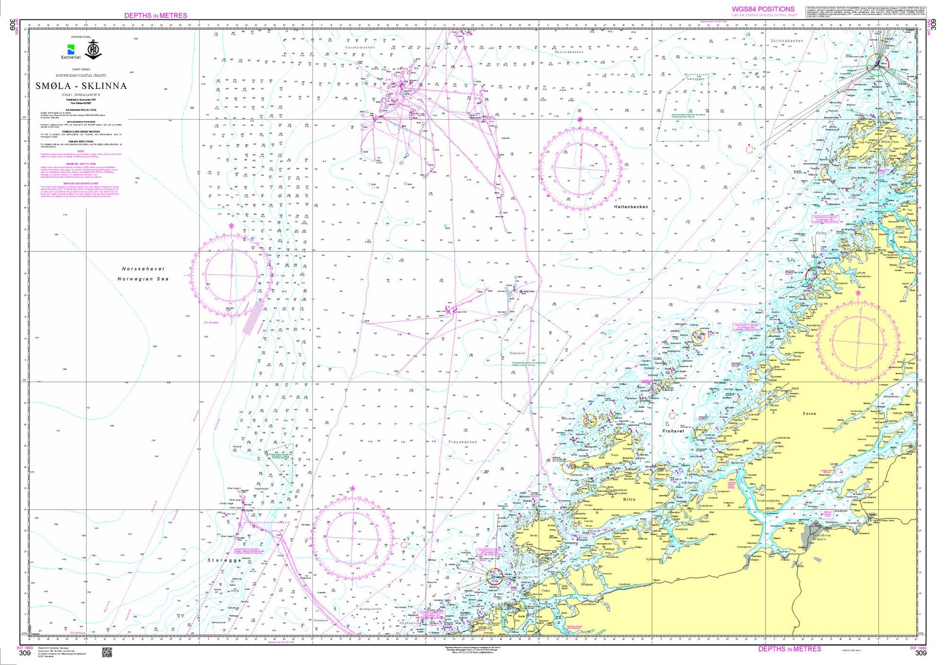 Smøla - Sklinna - 309 - Norway Kartverket Nautical Charts