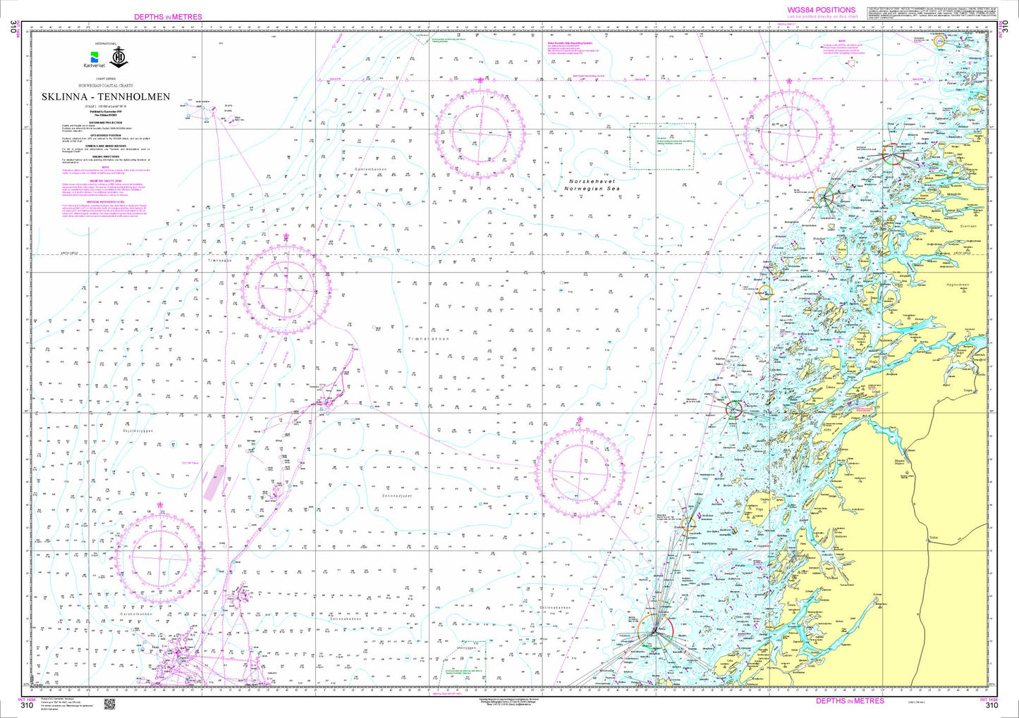 Sklinna - Tennholmen - 310 - Norway Kartverket Nautical Charts