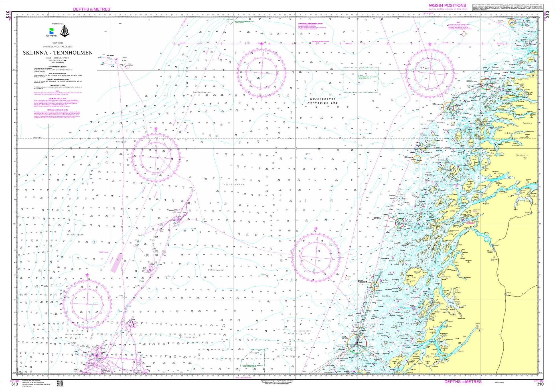 Sklinna - Tennholmen - 310 - Norway Kartverket Nautical Charts