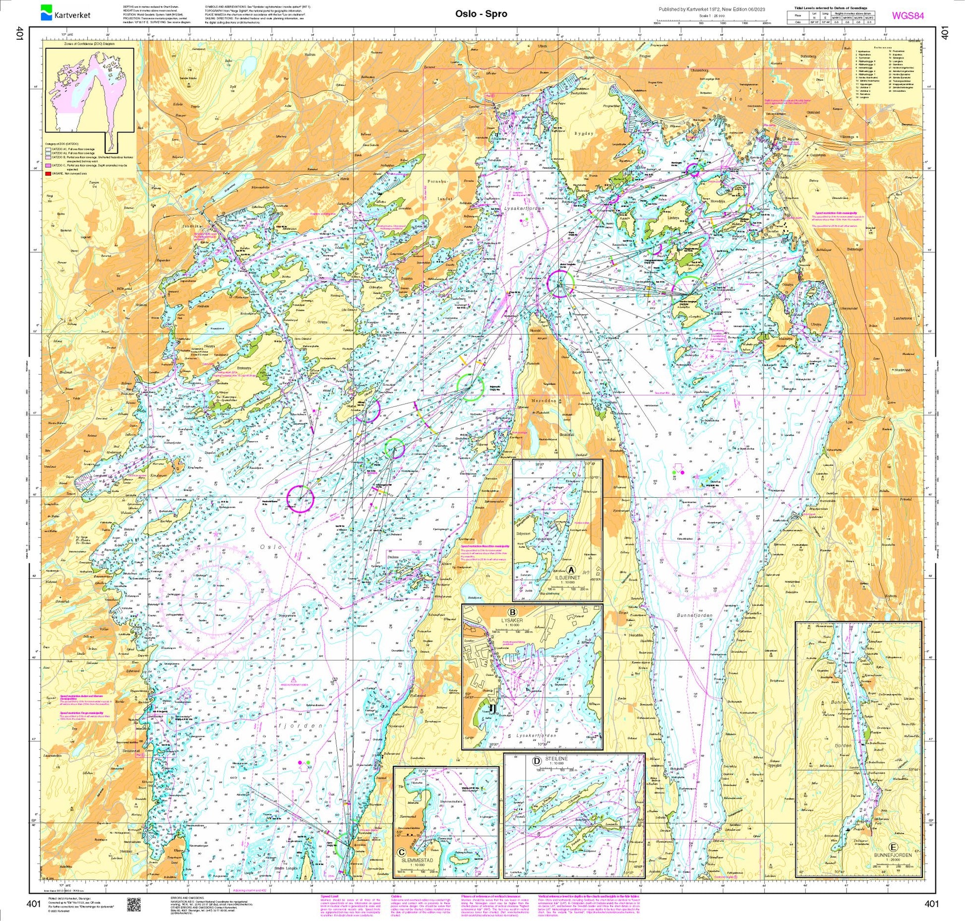 Oslo - Spro - 401 - Norway Kartverket Nautical Charts