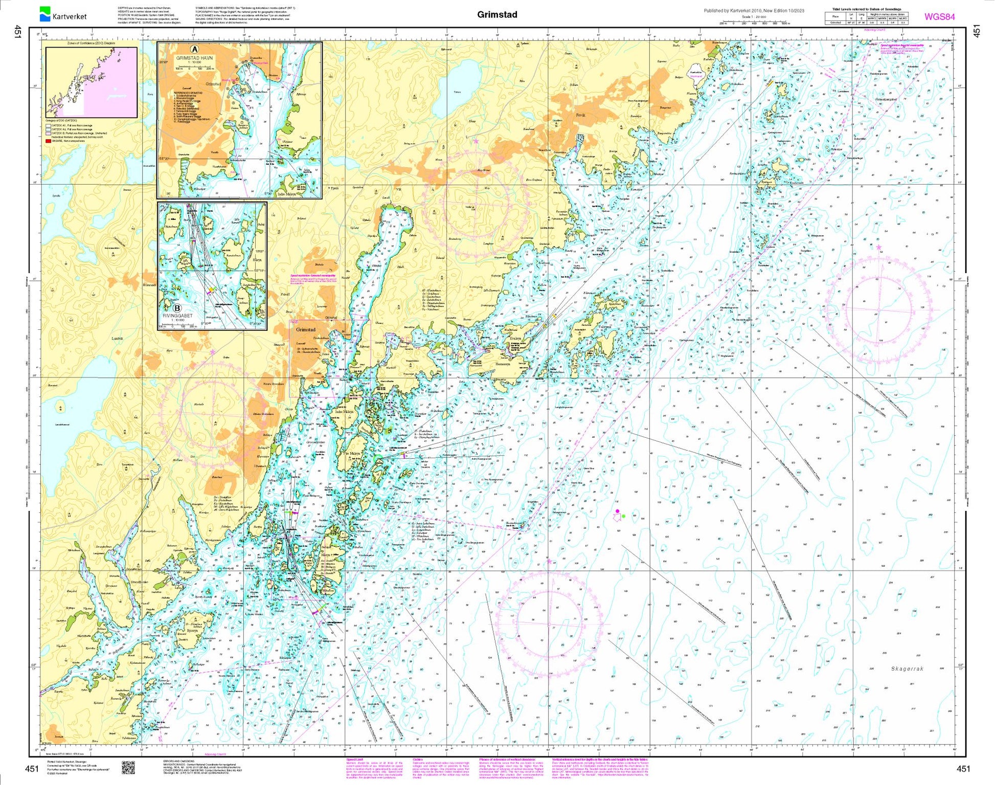 Grimstad - 451 - Norway Kartverket Nautical Charts