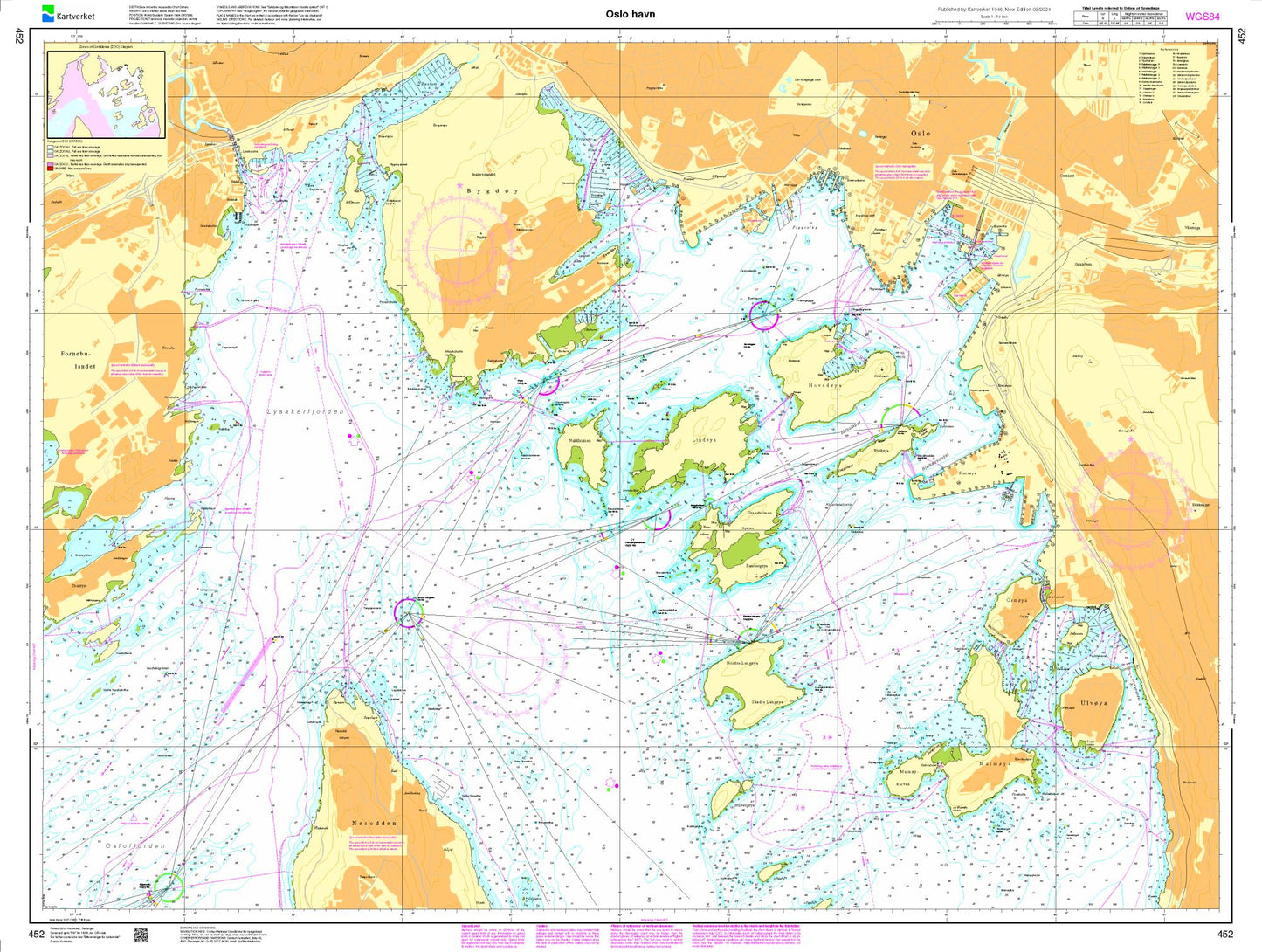 Oslo havn - 452 - Norway Kartverket Nautical Charts
