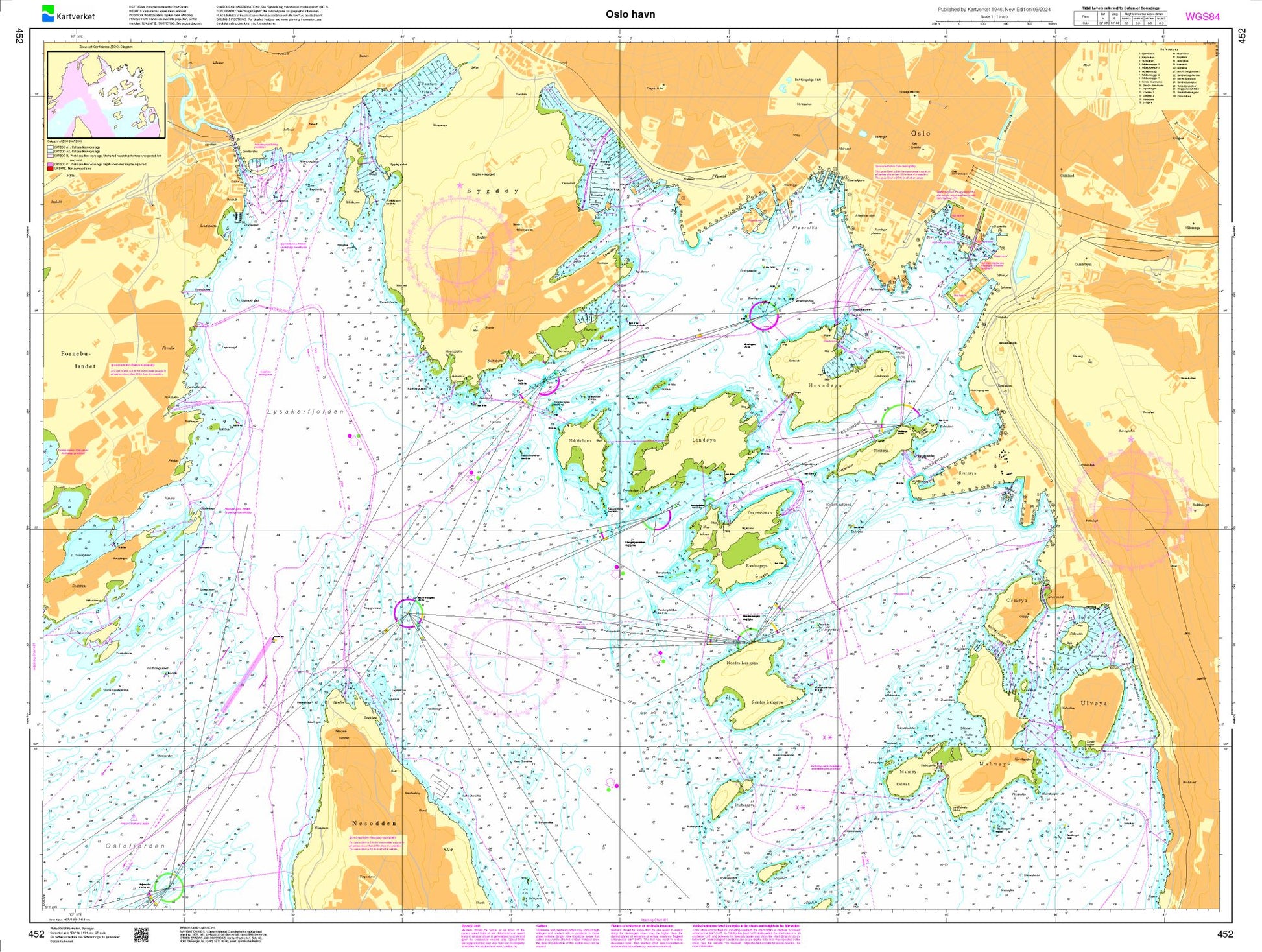 Oslo havn - 452 - Norway Kartverket Nautical Charts