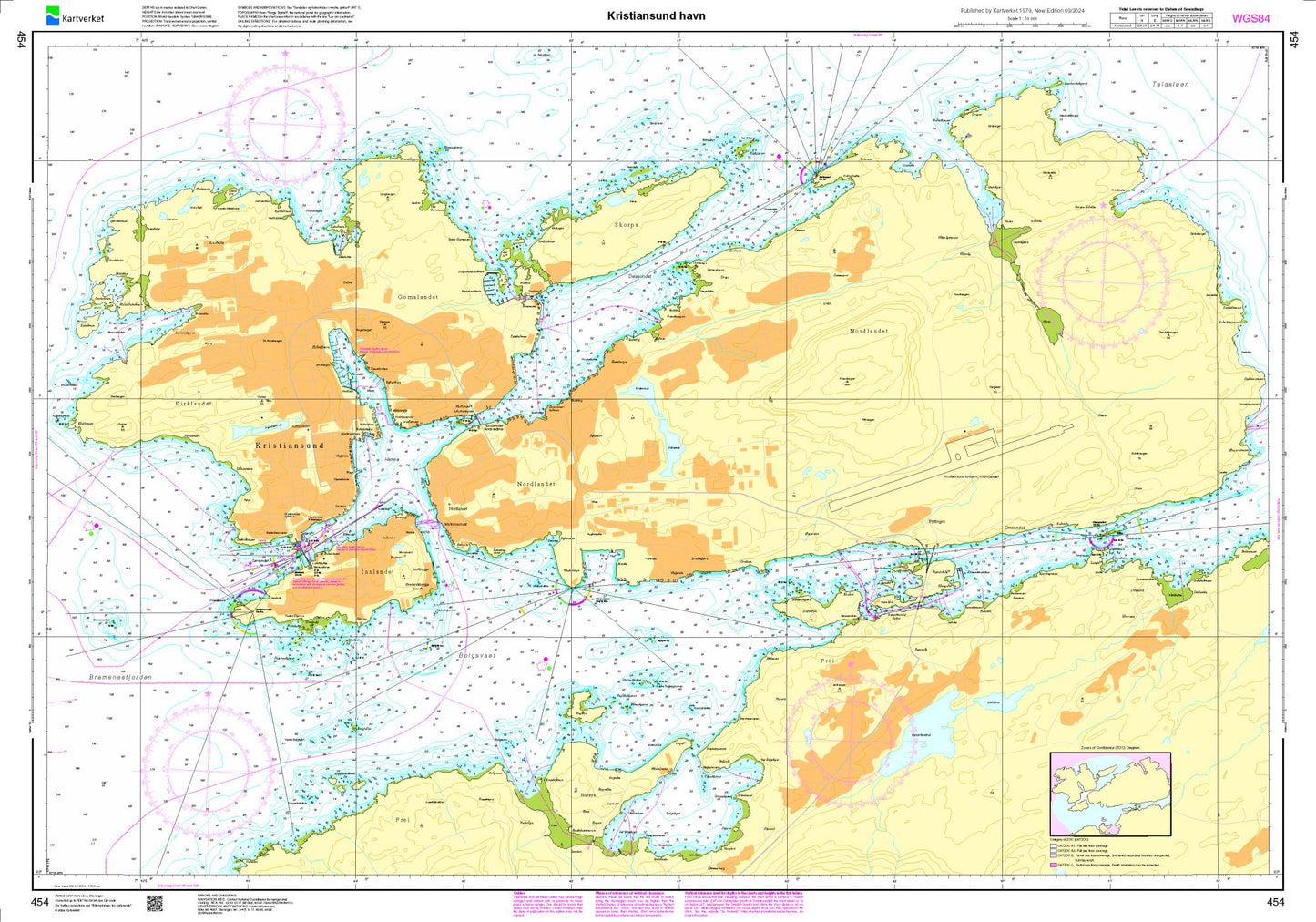 Kristiansund havn - 454 - Norway Kartverket Nautical Charts