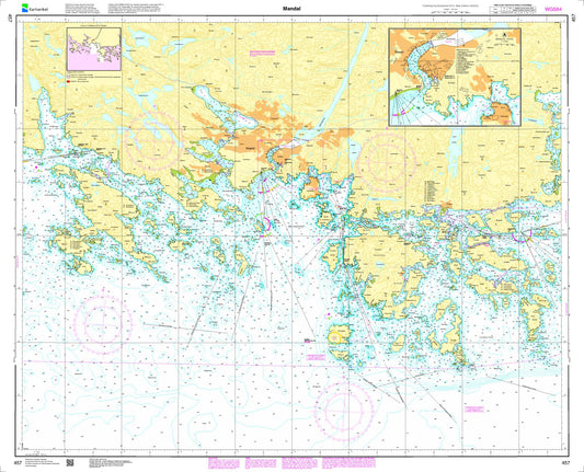 Mandal - 457 - Norway Kartverket Nautical Charts