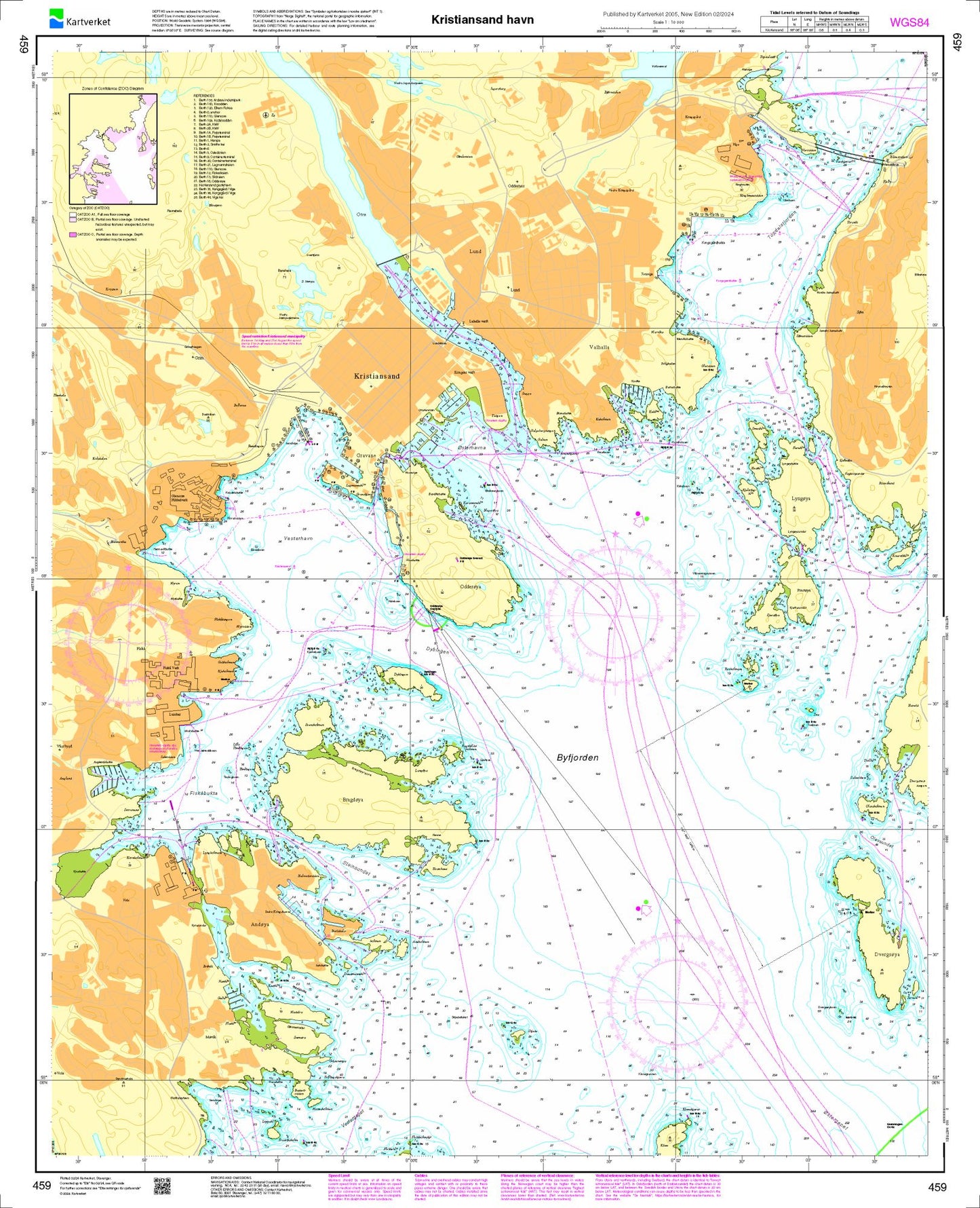 Kristiansand havn - 459 - Norway Kartverket Nautical Charts