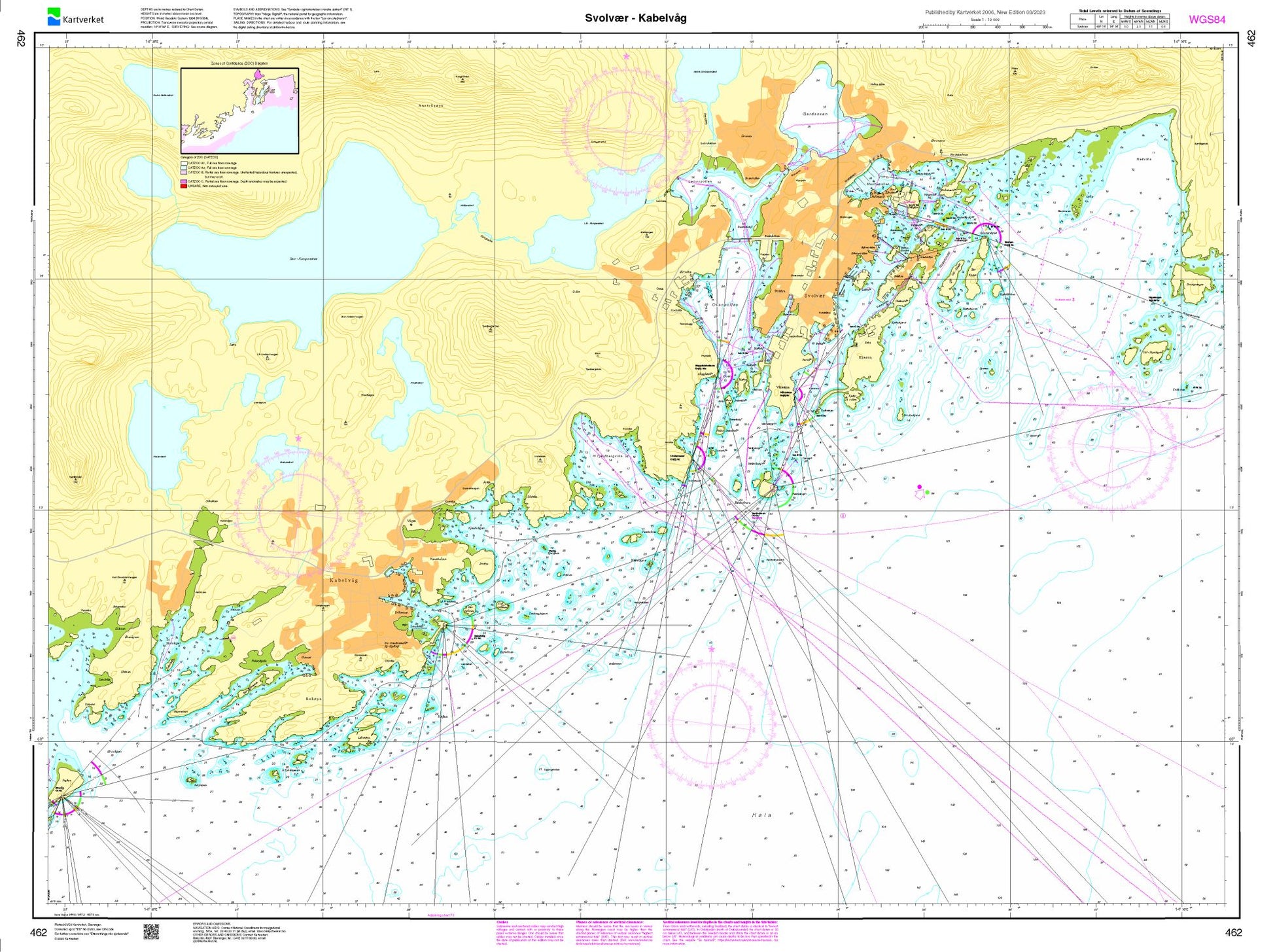 Svolvær - Kabelvåg - 462 - Norway Kartverket Nautical Charts