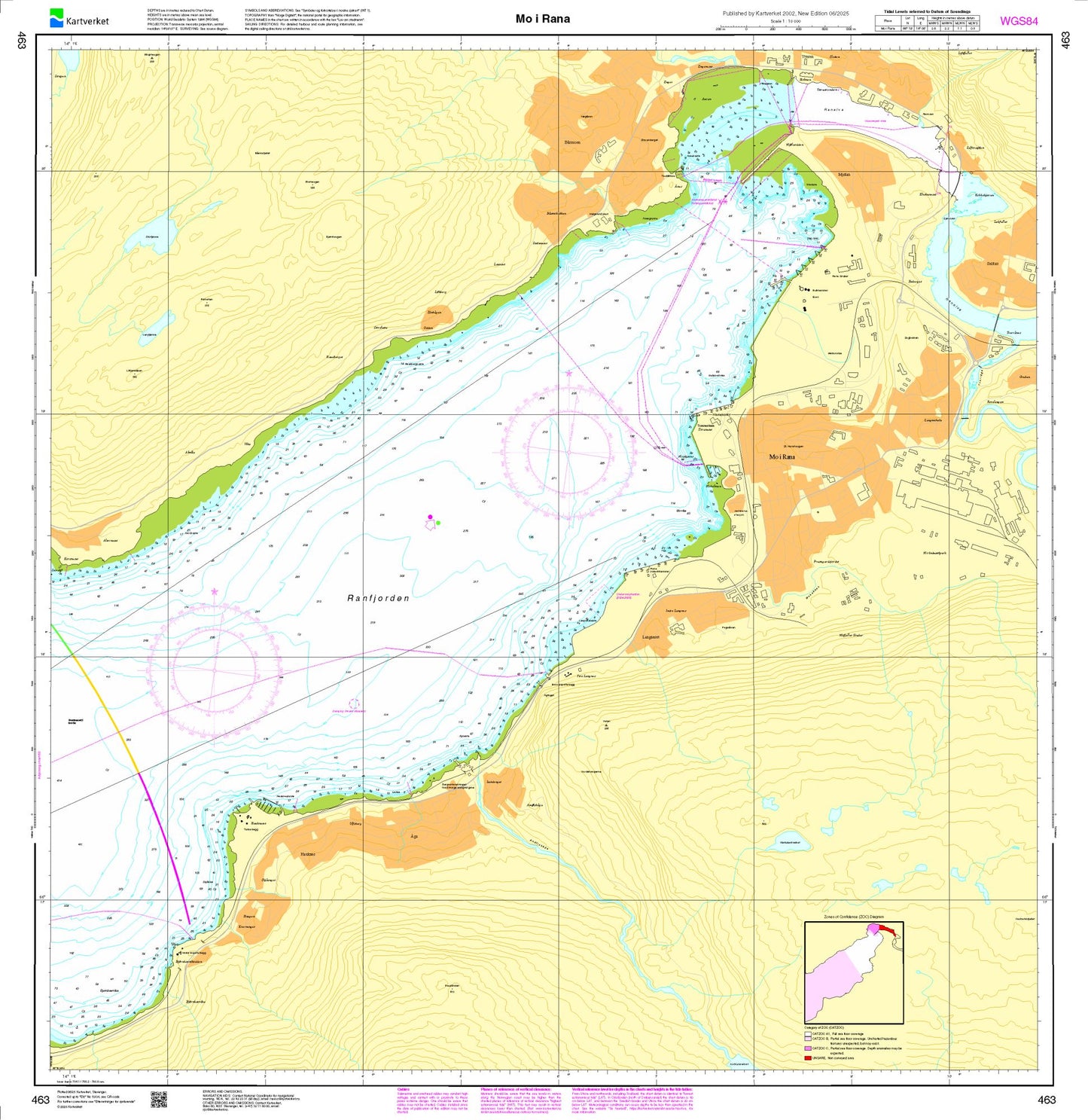 Mo i Rana - 463 - Norway Kartverket Nautical Charts