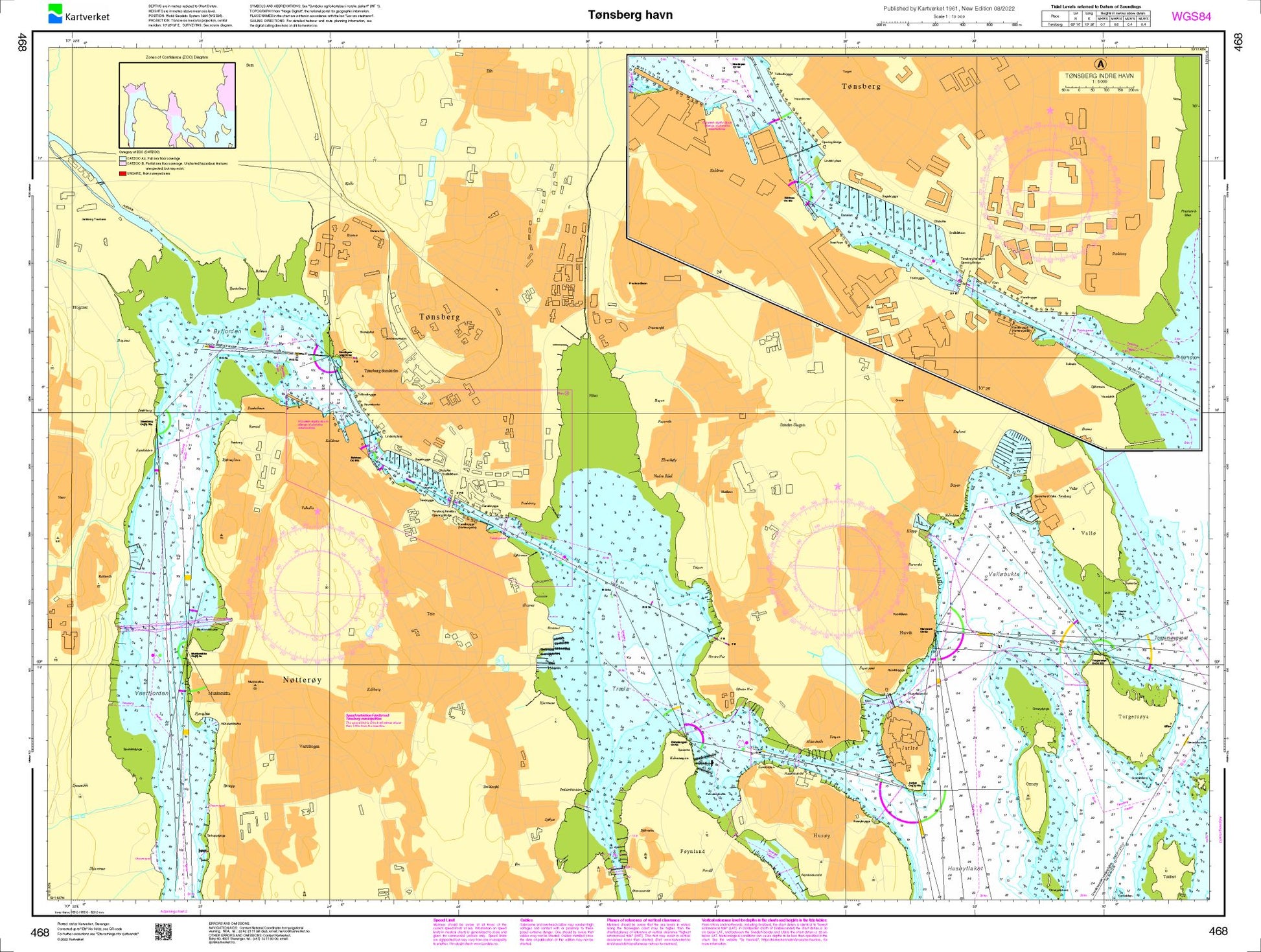 Tønsberg havn - 468 - Norway Kartverket Nautical Charts