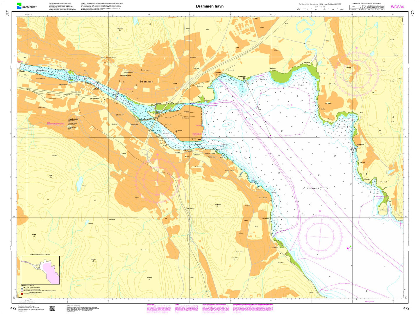 Drammen havn - 472 - Norway Kartverket Nautical Charts