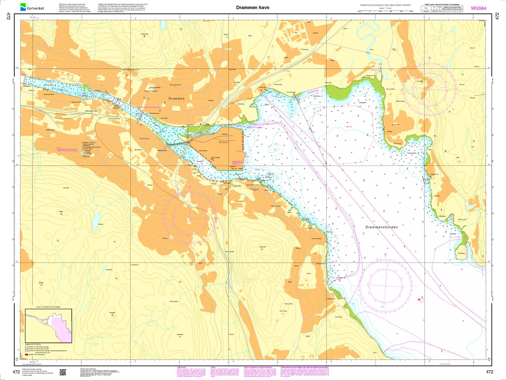 Drammen havn - 472 - Norway Kartverket Nautical Charts
