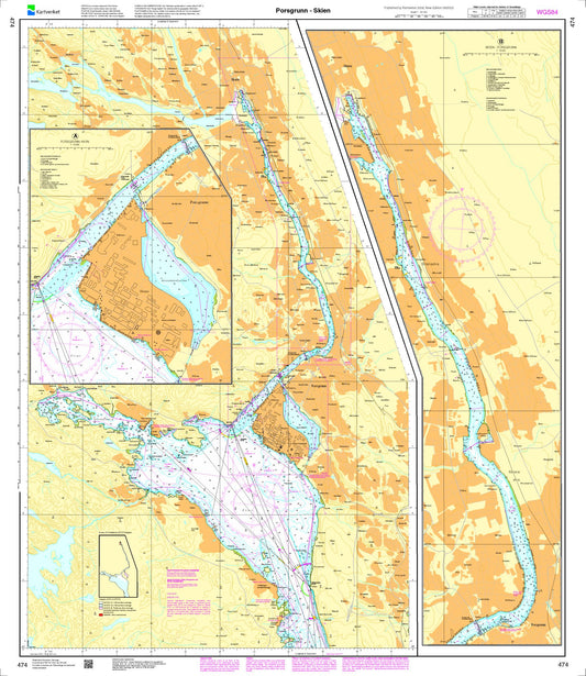 Porsgrunn - Skien - 474 - Norway Kartverket Nautical Charts