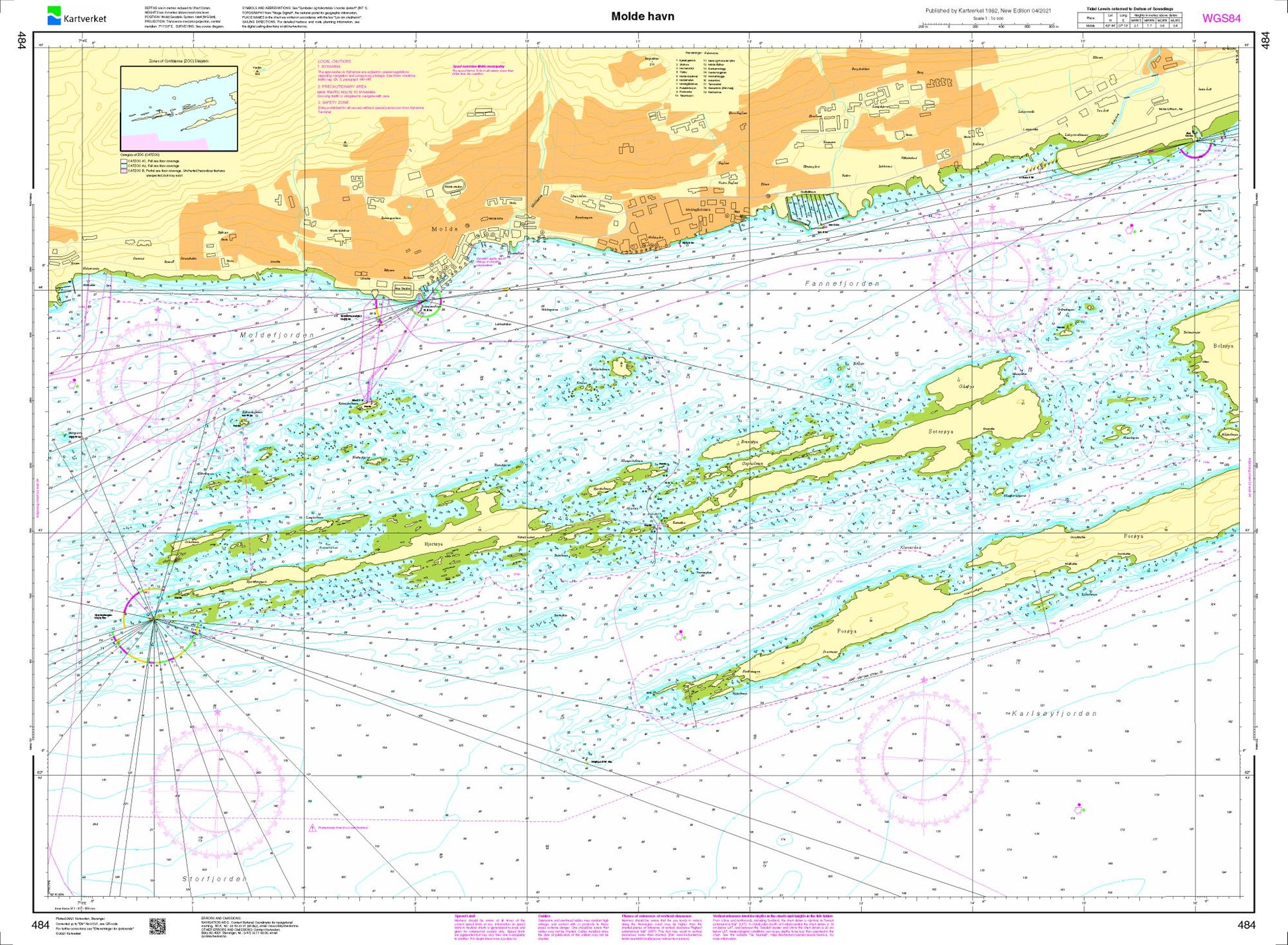 Molde havn - 484 - Norway Kartverket Nautical Charts