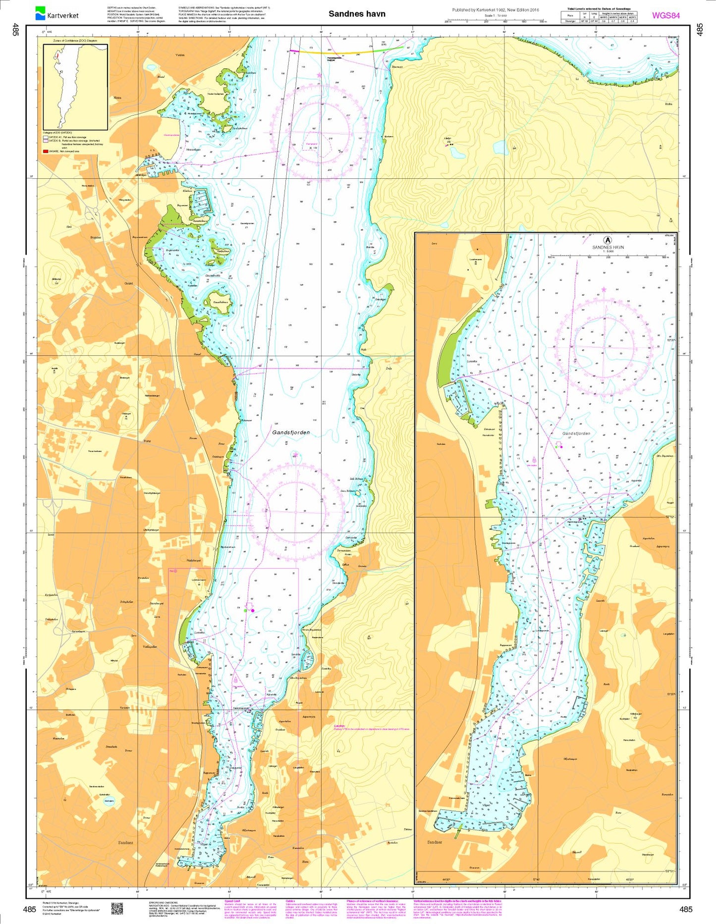 Sandnes havn - 485 - Norway Kartverket Nautical Charts
