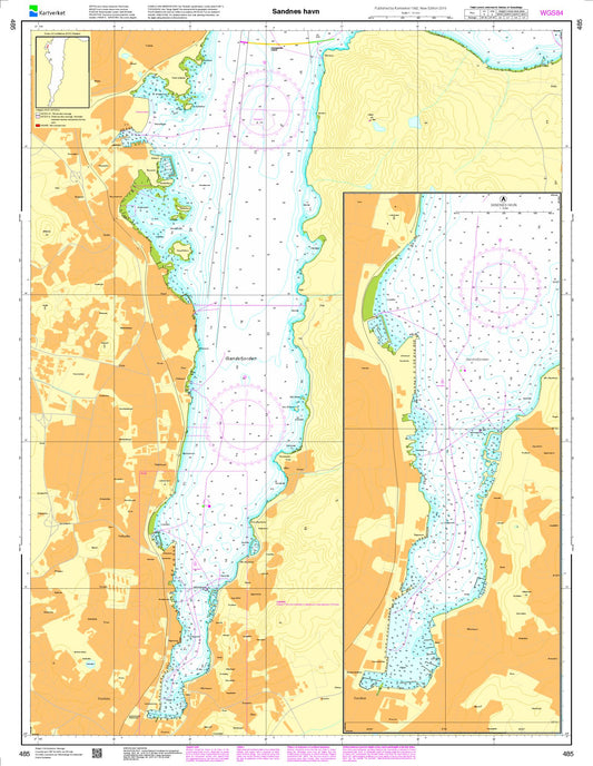 Sandnes havn - 485 - Norway Kartverket Nautical Charts