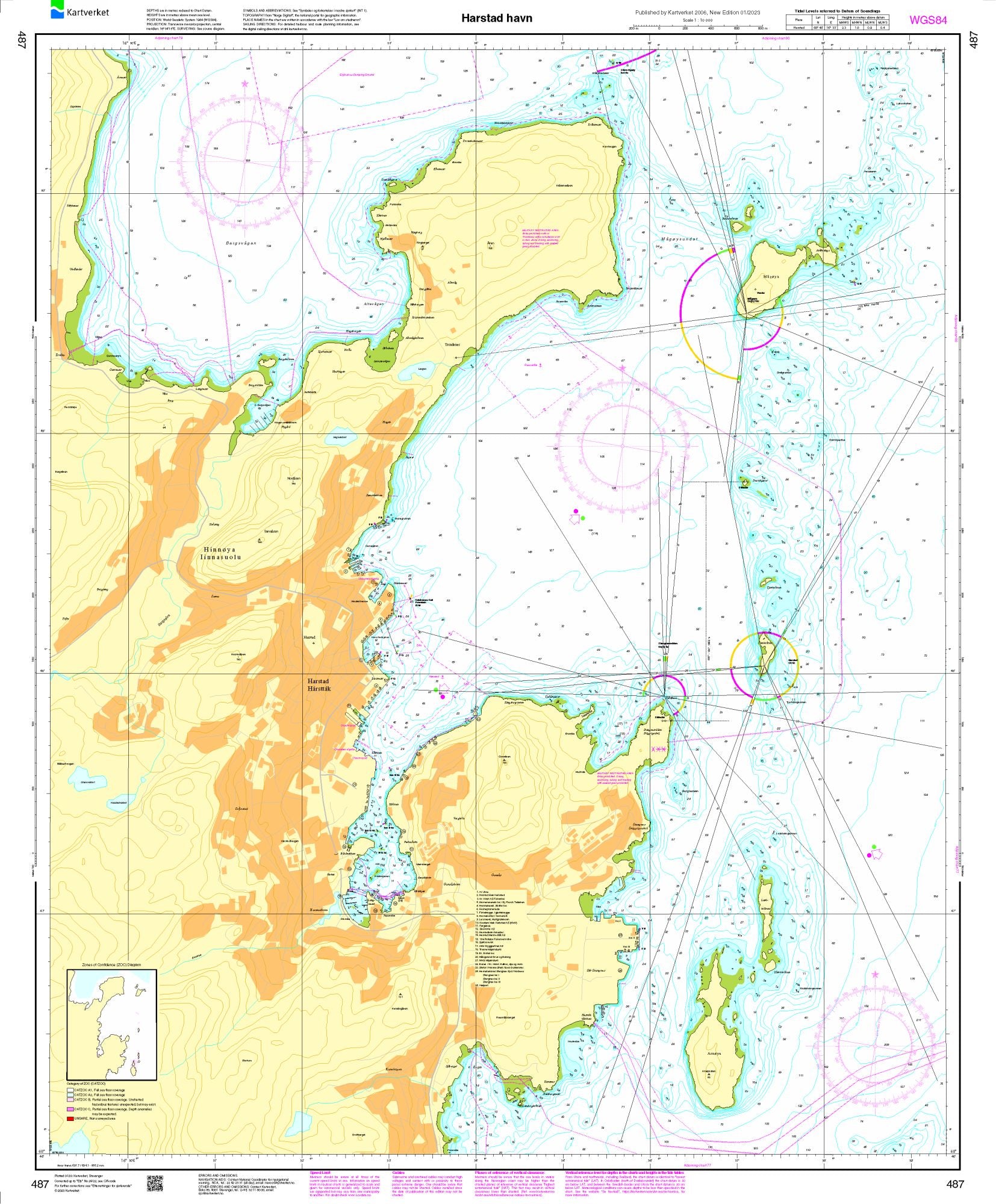 Harstad havn - 487 - Norway Kartverket Nautical Charts
