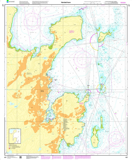 Harstad havn - 487 - Norway Kartverket Nautical Charts