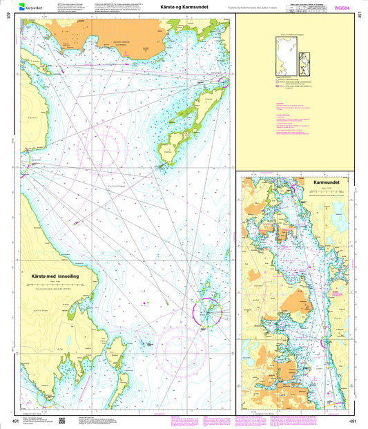 Kårstø og Karmsundet - 491 - Norway Kartverket Nautical Charts