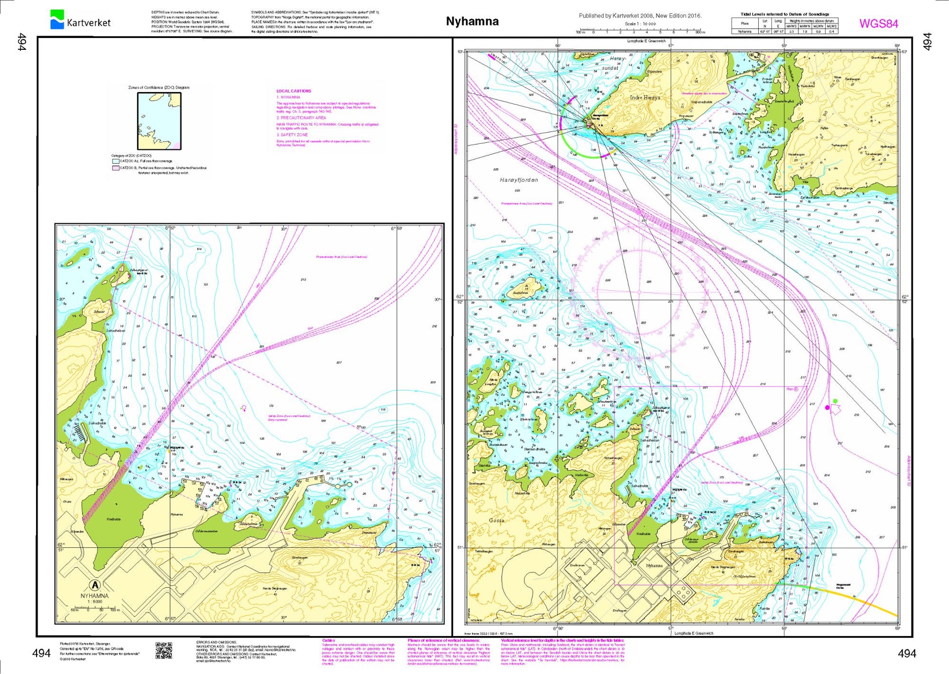 Nyhamna - 494 - Norway Kartverket Nautical Charts
