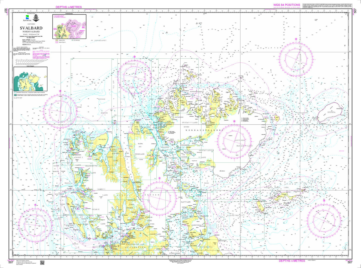 Nordsvalbard - 507 - Norway Kartverket Nautical Charts